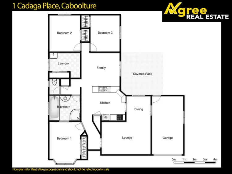 Floorplan of Homely house listing, 1 Cadaga Place, Caboolture QLD 4510