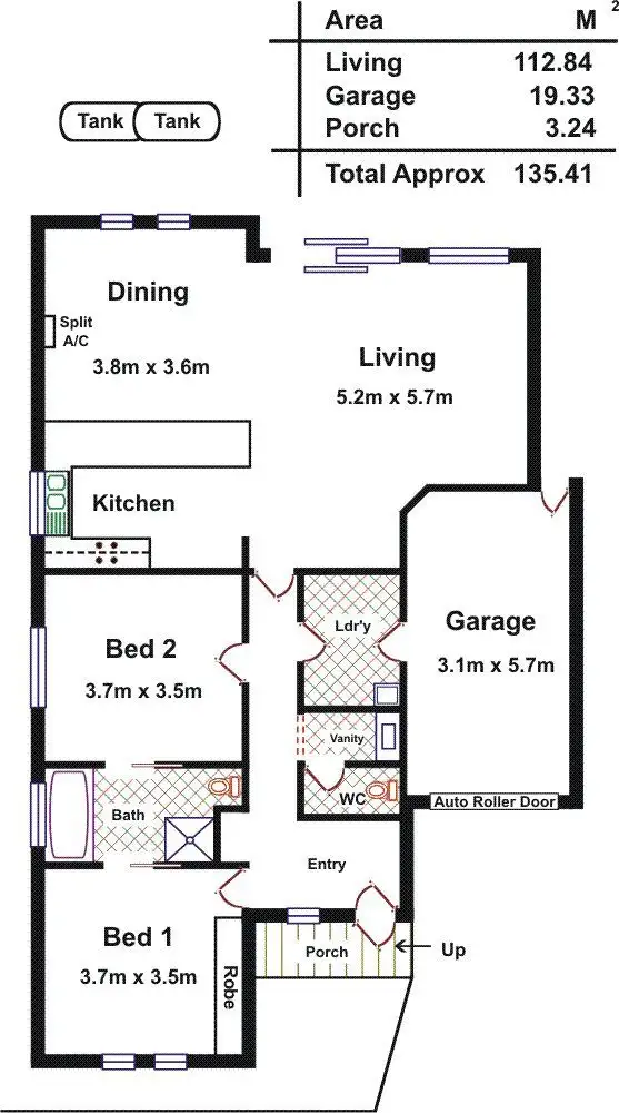 Floorplan of Homely house listing, Unit 12,4 Bella Street, Gawler East SA 5118