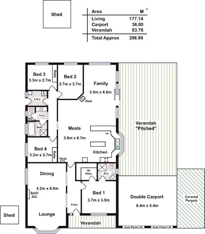 Floorplan of Homely house listing, 11 Palamountain Drive, Evanston Park SA 5116