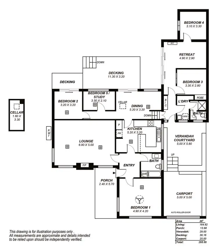 Floorplan of Homely house listing, 5 Adnunda Place, Beaumont SA 5066