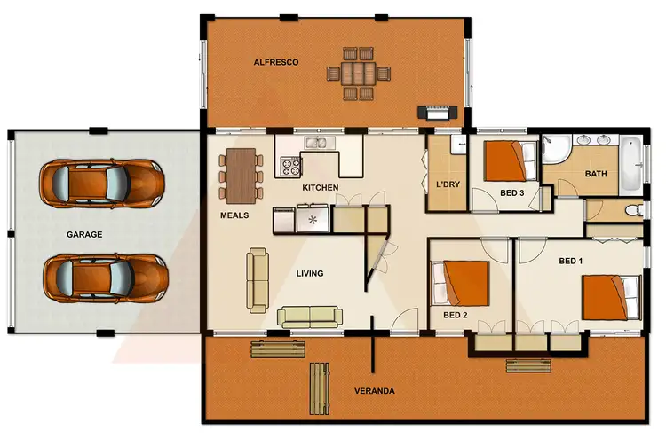 Floorplan of Homely house listing, 1 LYRA CT, Regents Park QLD 4118