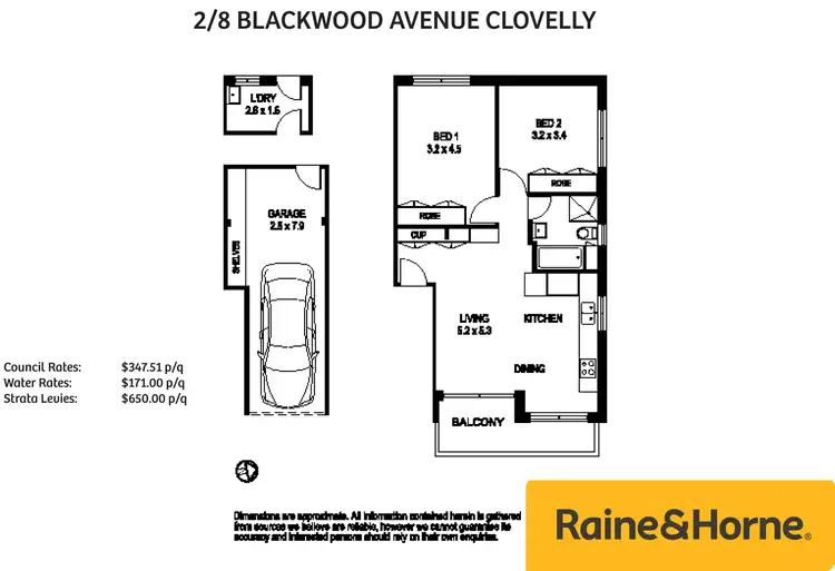 Floorplan of Homely apartment listing, 2/8 Blackwood Avenue, Clovelly NSW 2031