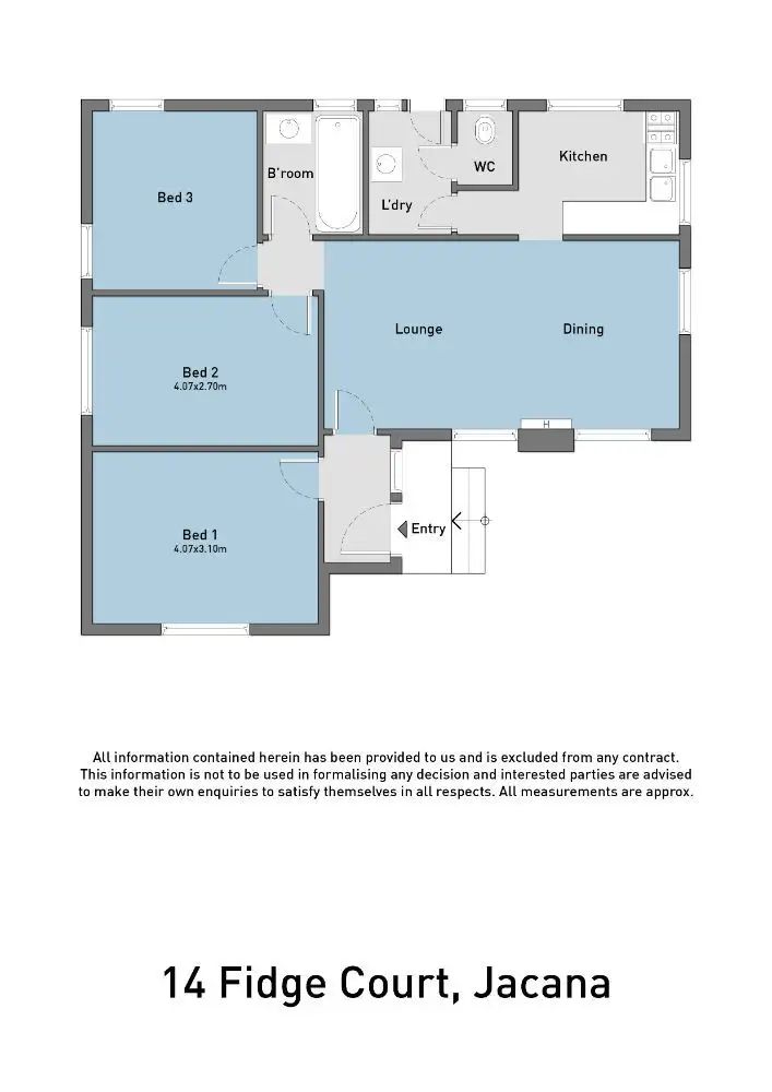 Floorplan of Homely house listing, 14 Fidge Court, Jacana VIC 3047