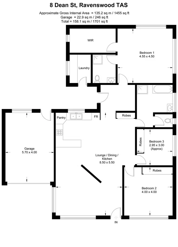 Floorplan of Homely house listing, 8 Dean Street, Ravenswood TAS 7250