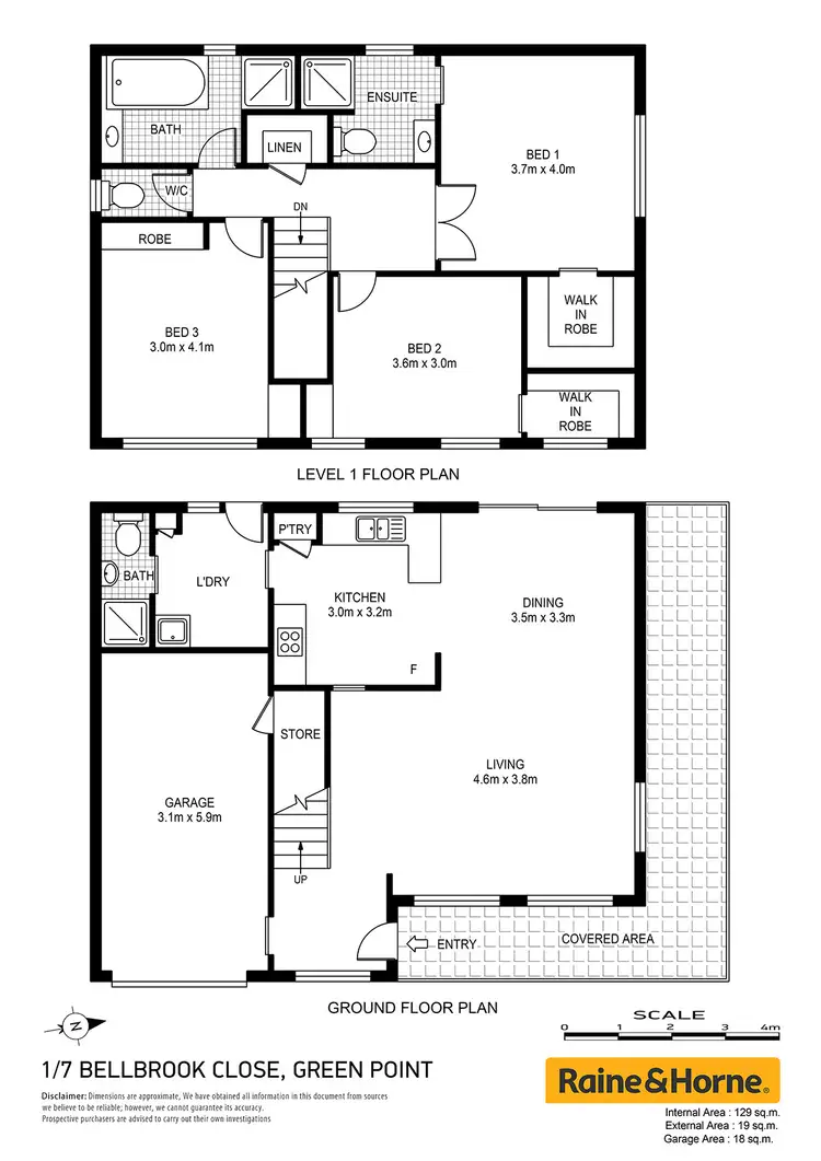 Floorplan of Homely townhouse listing, 1/7 Bellbrook Close, Green Point NSW 2251