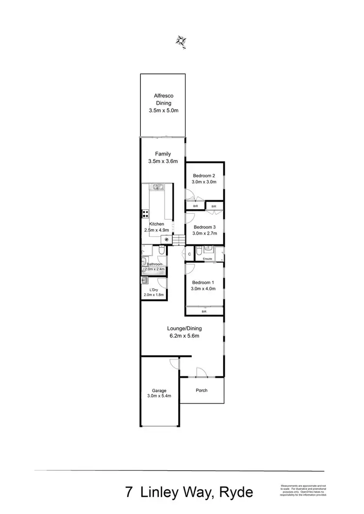 Floorplan of Homely semi-detached listing, 7 Linley Way, Ryde NSW 2112