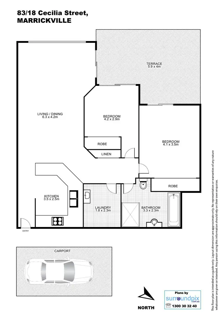 Floorplan of Homely apartment listing, 83/18 Cecilia Street, Marrickville NSW 2204