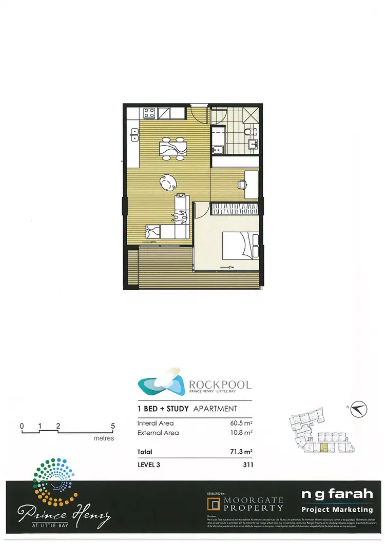 Floorplan of Homely apartment listing, 311/1-3 Jenner Street, Little Bay NSW 2036