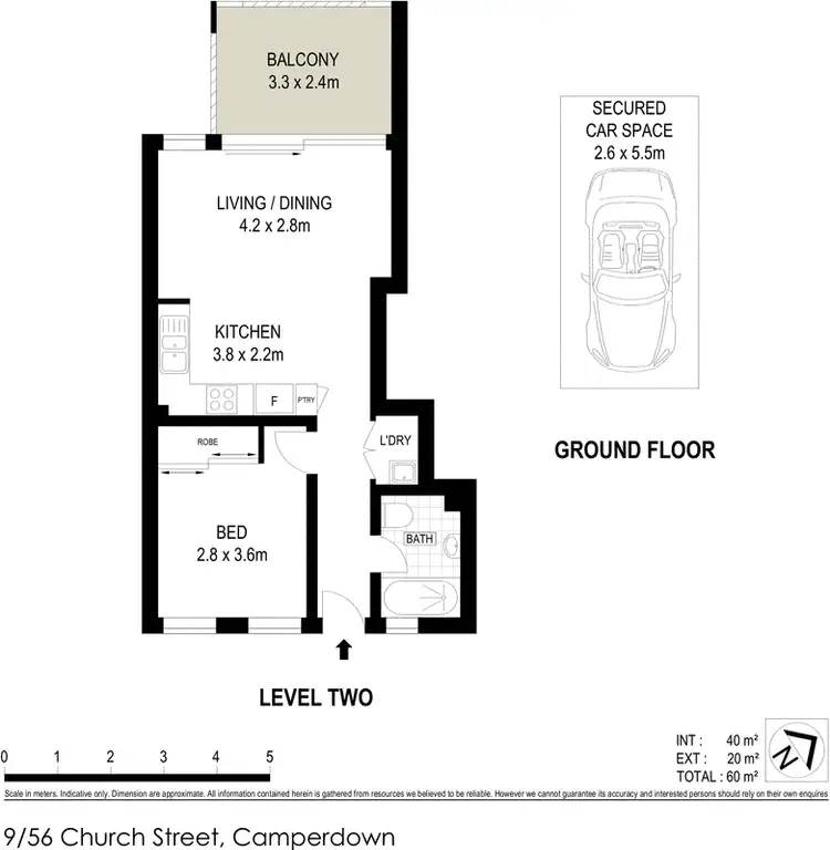 Floorplan of Homely apartment listing, 9/56 Church Street, Camperdown NSW 2050