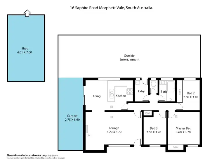 Floorplan of Homely house listing, 16 Saphire Road, Morphett Vale SA 5162