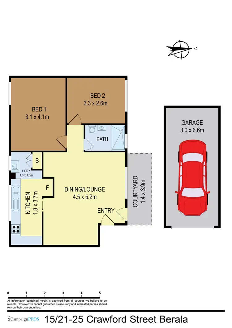 Floorplan of Homely unit listing, 15 / 21 - 25 CRAWFORD STREET, Berala NSW 2141