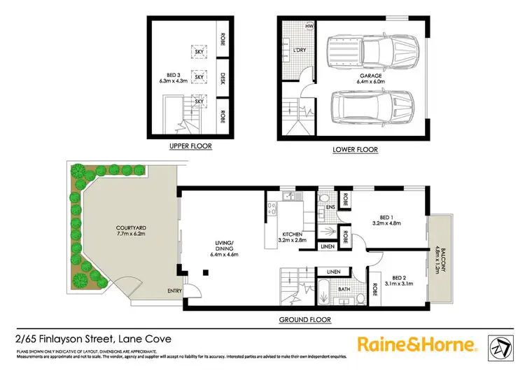 Floorplan of Homely townhouse listing, 2/65-67 Finlayson Street, Lane Cove NSW 2066