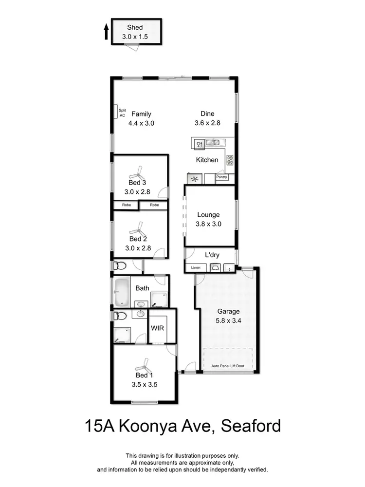 Floorplan of Homely house listing, 15a Koonya Avenue, Seaford SA 5169