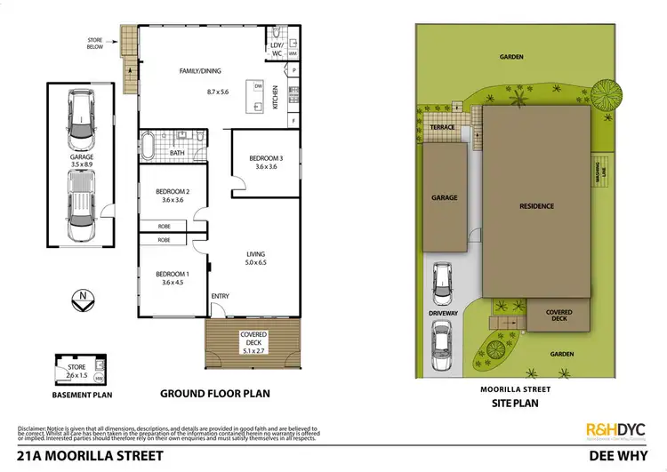 Floorplan of Homely house listing, 21A Moorilla Street, Dee Why NSW 2099