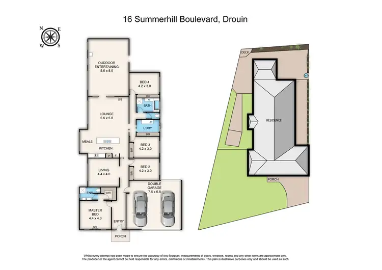 Floorplan of Homely house listing, 16 Summerhill Boulevard, Drouin VIC 3818