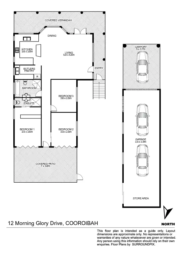 Floorplan of Homely house listing, 12 Morning Glory Drive, Cooroibah QLD 4565