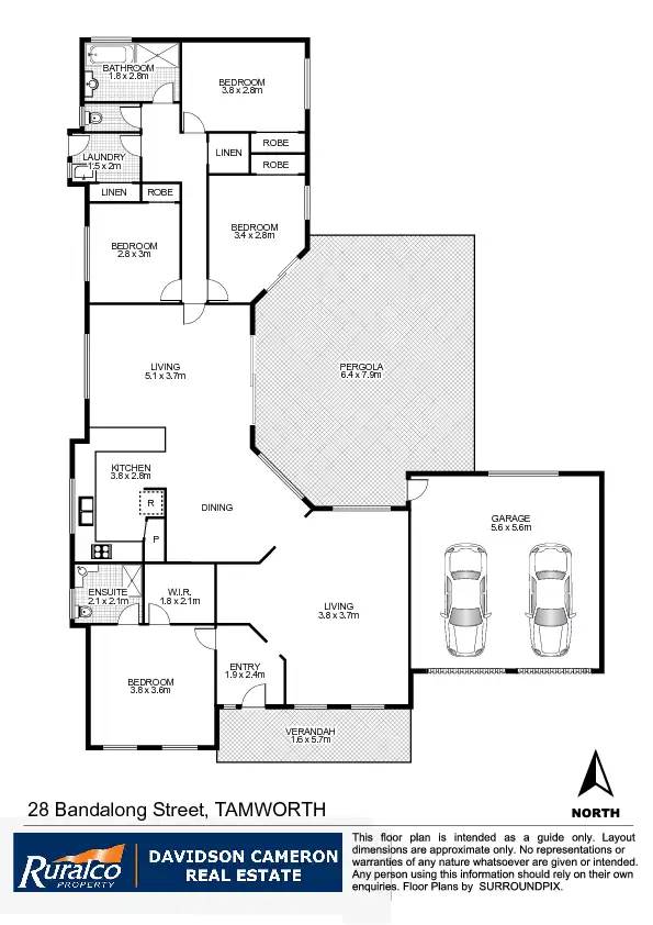 Floorplan of Homely house listing, 28 Bandalong Street, Tamworth NSW 2340