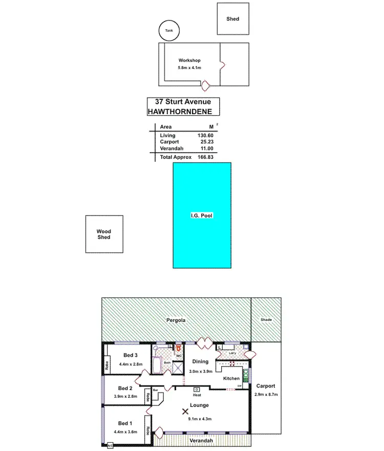 Floorplan of Homely house listing, 37 Sturt Avenue, Hawthorndene SA 5051