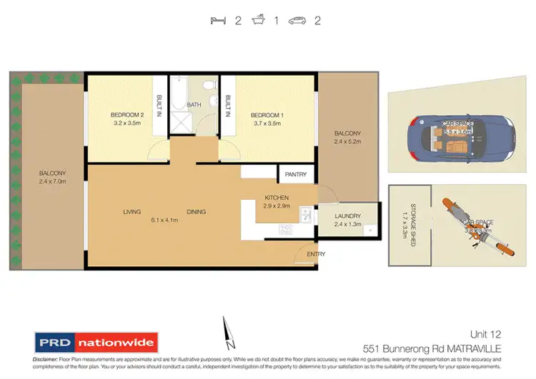 Floorplan of Homely unit listing, 12/551 Bunnerong Road, Matraville NSW 2036
