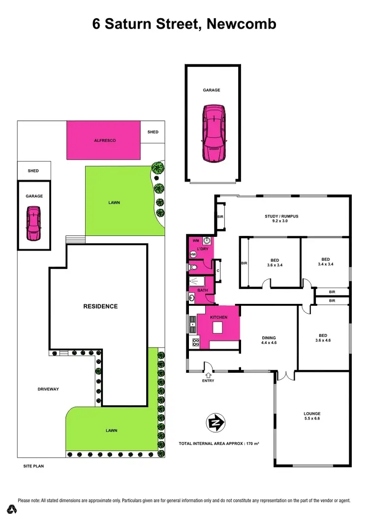 Floorplan of Homely house listing, 6 Saturn Street, Newcomb VIC 3219