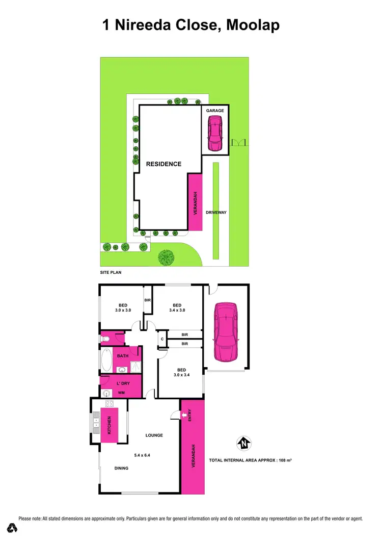 Floorplan of Homely house listing, 1 Nireeda Close, Moolap VIC 3224