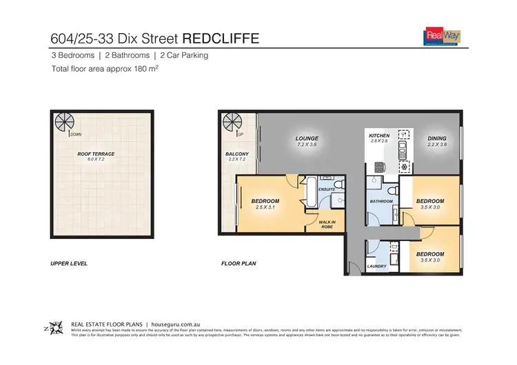 Floorplan of Homely unit listing, 604/25-33 Dix Street, Redcliffe QLD 4020