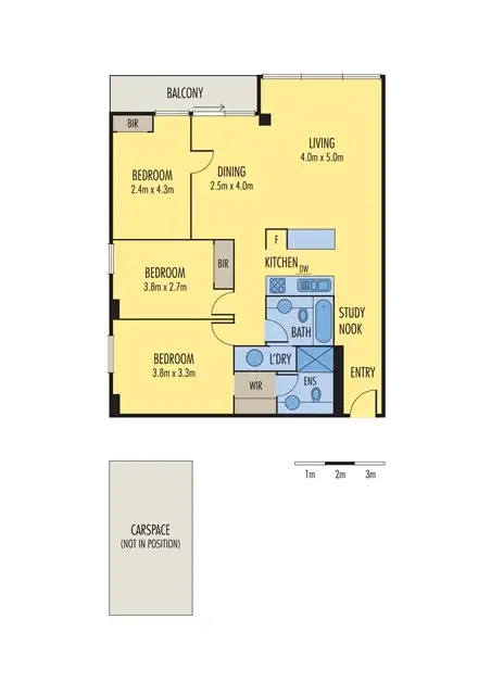 Floorplan of Homely apartment listing, 1206/181 Exhibition Street, Melbourne (CBD) VIC 3000