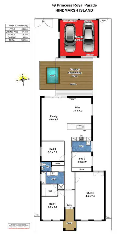 Floorplan of Homely house listing, 49 Princess Royal Parade, Hindmarsh Island SA 5214