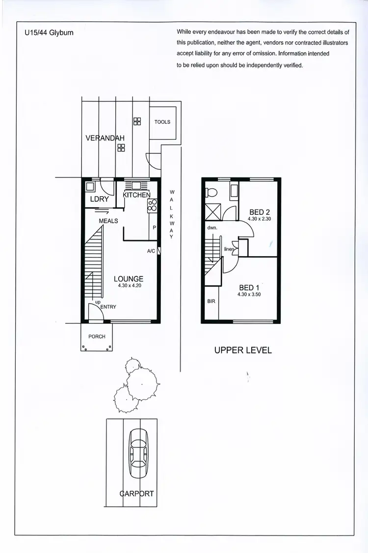 Floorplan of Homely townhouse listing, 15 / 44 Glynburn Road, Hectorville SA 5073