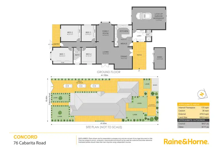 Floorplan of Homely house listing, 76 Cabarita Road, Concord NSW 2137