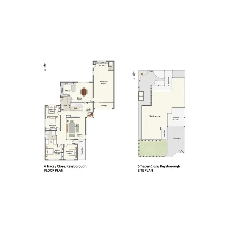 Floorplan of Homely house listing, 6 Tracey Close, Keysborough VIC 3173