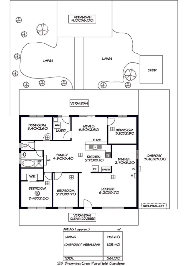 Floorplan of Homely house listing, 25 Browning Crescent, Parafield Gardens SA 5107