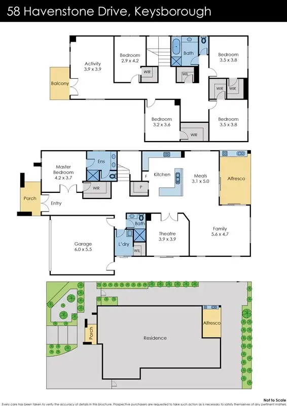 Floorplan of Homely house listing, 58 Havenstone Drive, Keysborough VIC 3173