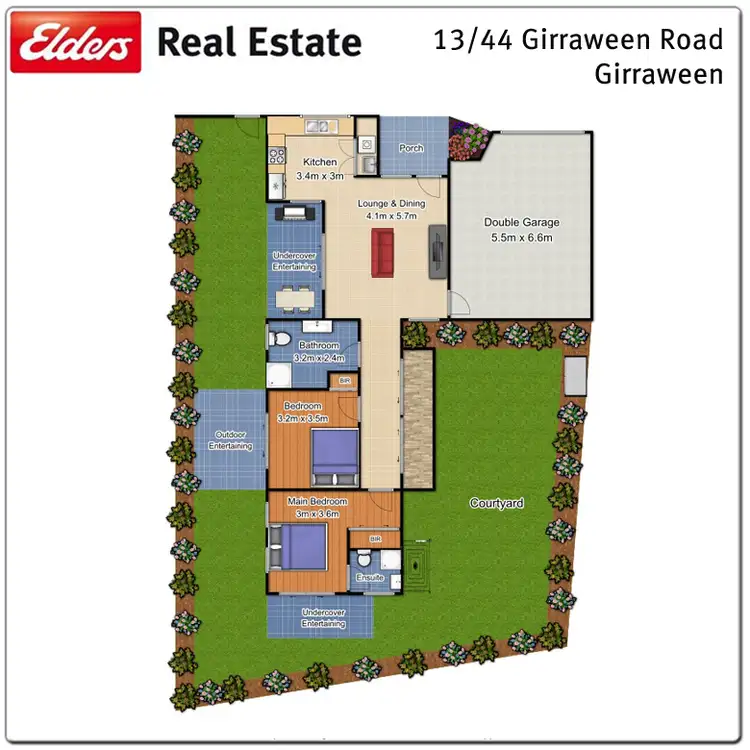 Floorplan of Homely villa listing, 13/44 Girraween Road, Girraween NSW 2145