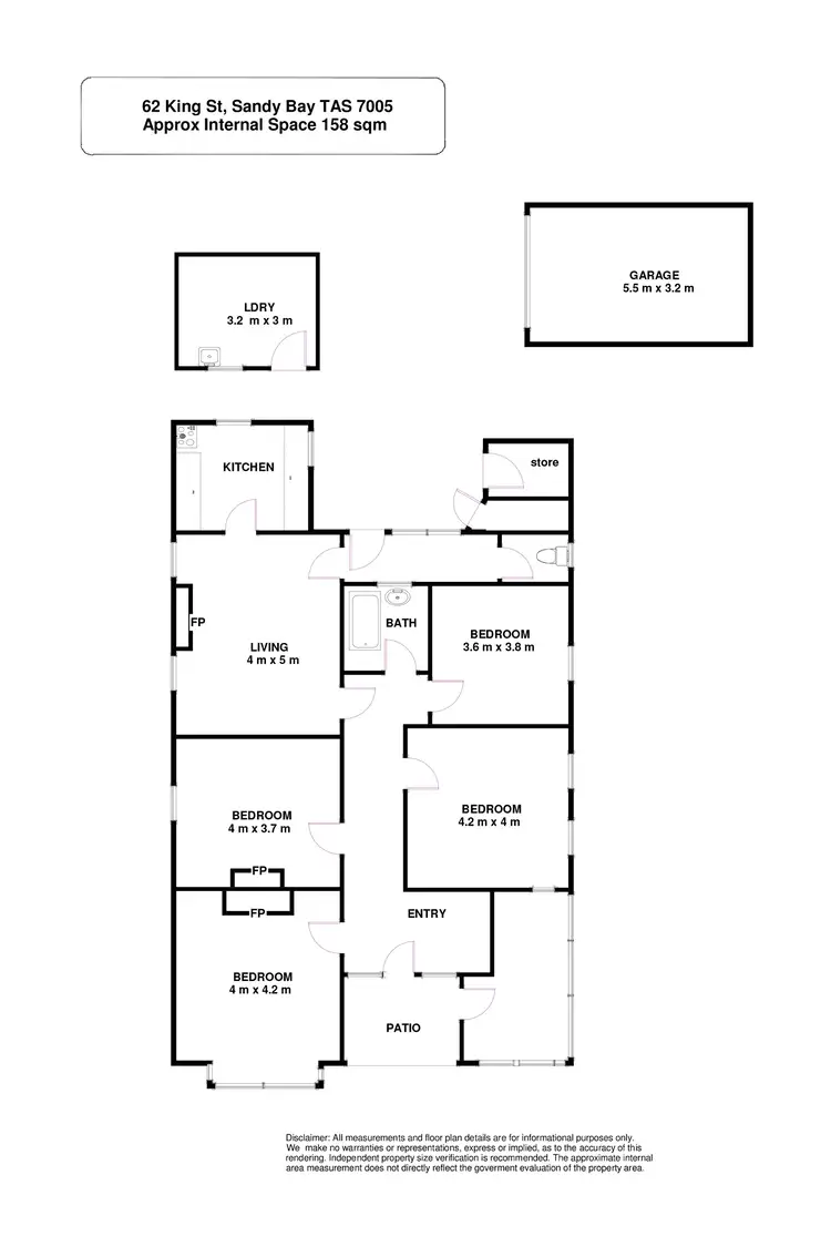 Floorplan of Homely house listing, 62 King Street, Sandy Bay TAS 7005