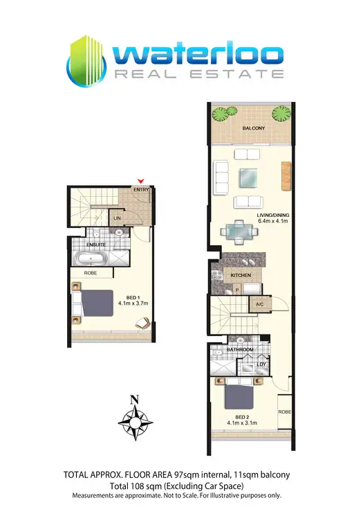 Floorplan of Homely apartment listing, 944/4 Lachlan Street, Waterloo NSW 2017