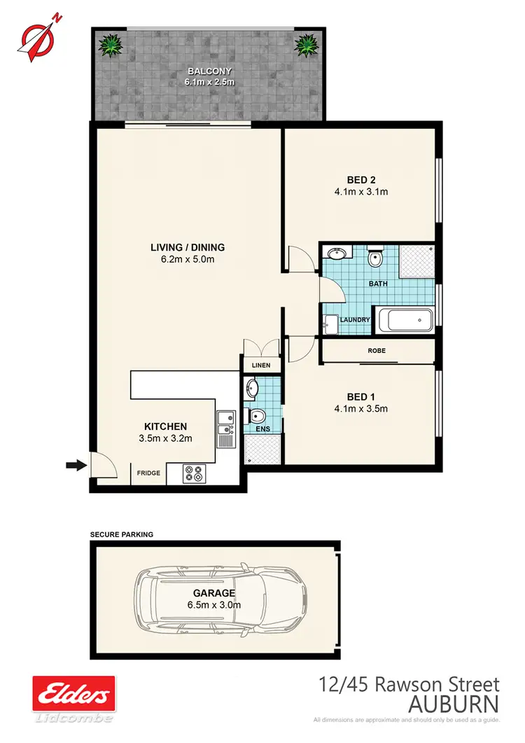 Floorplan of Homely apartment listing, 12/45 Rawson Street, Auburn NSW 2144