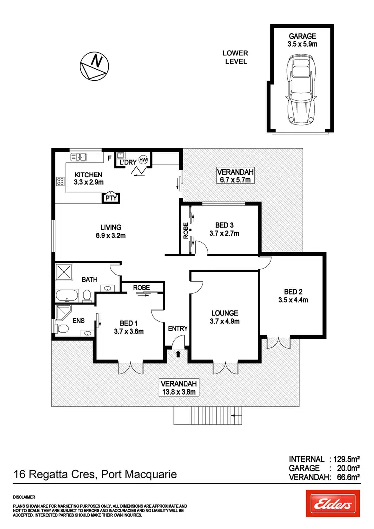 Floorplan of Homely house listing, 16 Regatta Crescent, Port Macquarie NSW 2444