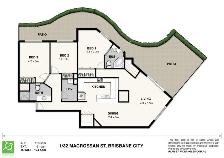 Floorplan of Homely apartment listing, 1/32 Macrossan Street, Brisbane City QLD 4000