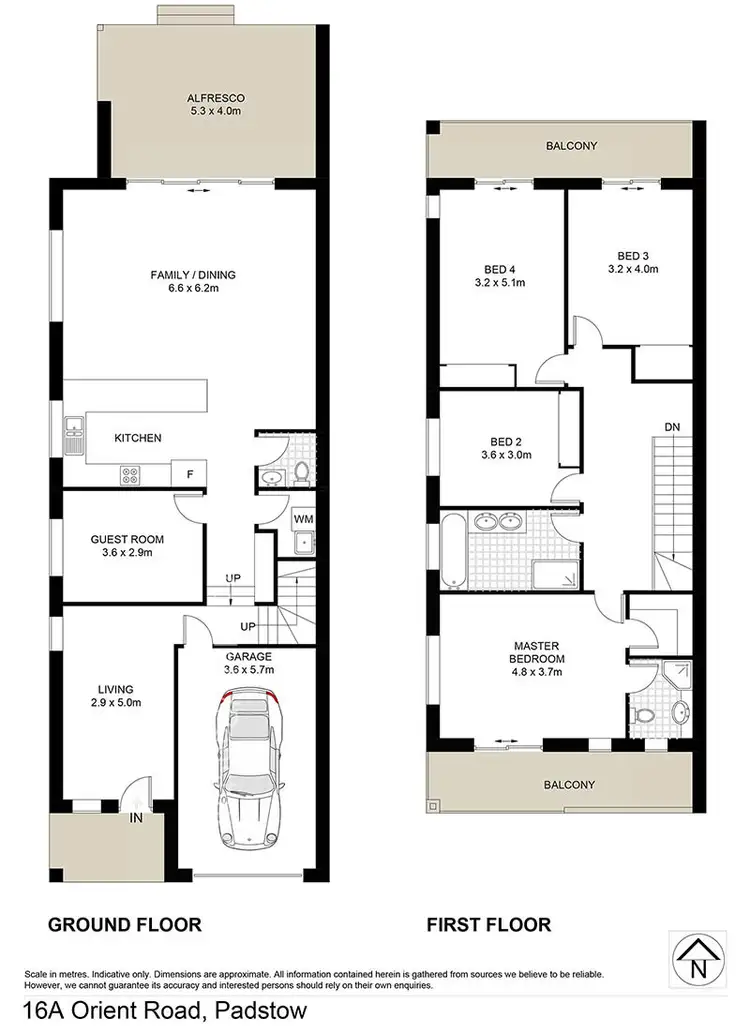 Floorplan of Homely semi-detached listing, 16A Orient Road, Padstow NSW 2211
