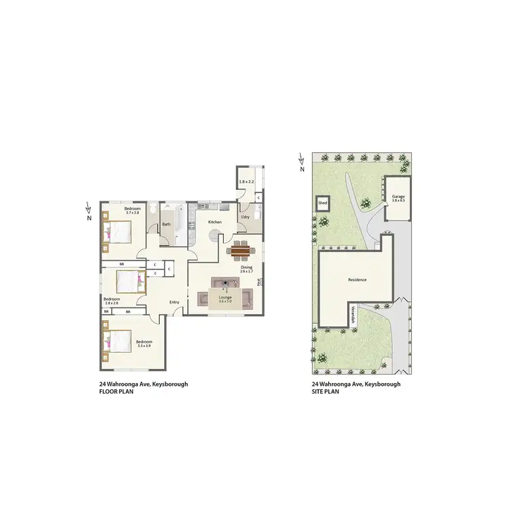 Floorplan of Homely house listing, 24 Wahroonga Avenue, Keysborough VIC 3173