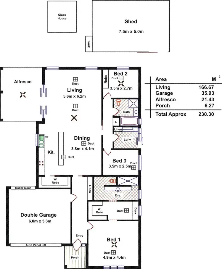 Floorplan of Homely house listing, 13 Chignell Circuit, Reid SA 5118