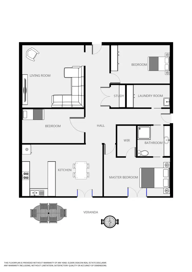 Floorplan of Homely house listing, 11 Loveridge Street, Ouyen VIC 3490