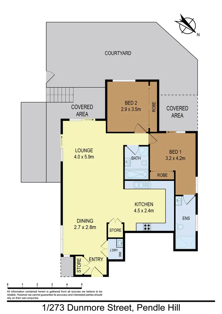 Floorplan of Homely unit listing, 1/273 Dunmore Street, Pendle Hill NSW 2145