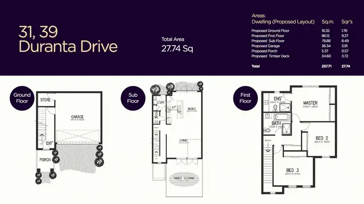 Floorplan of Homely house listing, 25 Duranta Drive, Gowanbrae VIC 3043