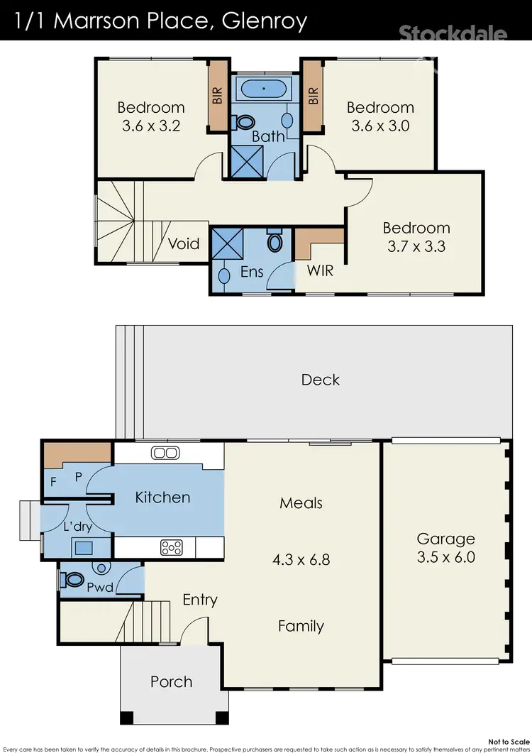 Floorplan of Homely townhouse listing, 1/1 Marrson Place, Glenroy VIC 3046