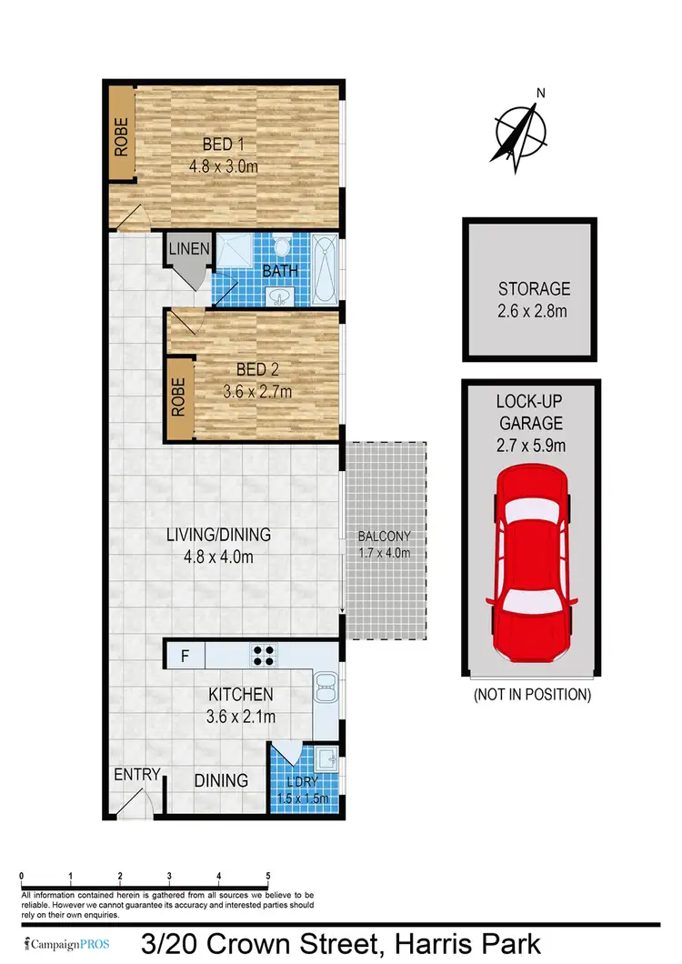 Floorplan of Homely unit listing, 3/20 Crown Street, Harris Park NSW 2150