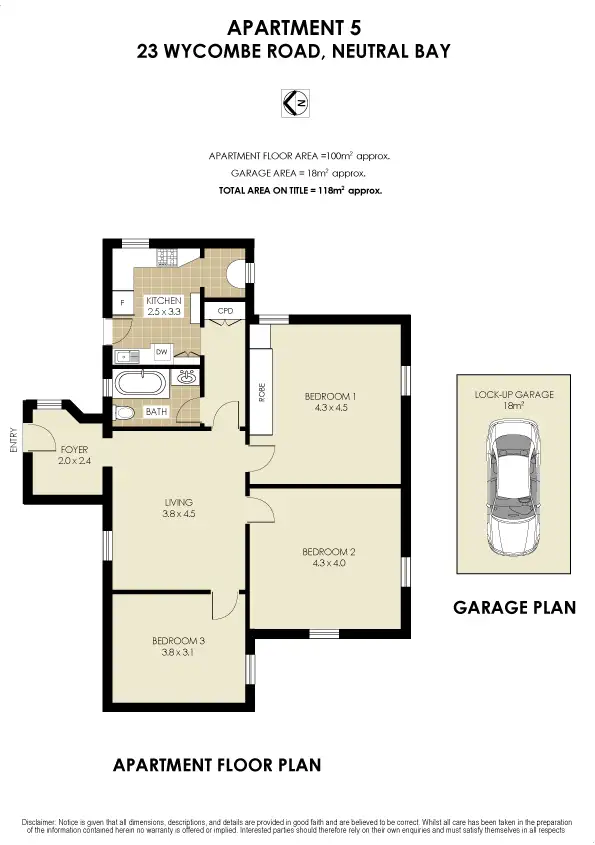 Floorplan of Homely apartment listing, 5/23 Wycombe Road, Neutral Bay NSW 2089