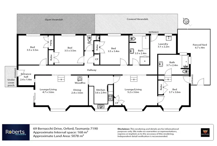 Floorplan of Homely house listing, 69 Bernacchi Drive, Orford TAS 7190