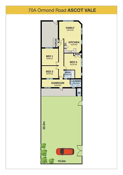 Floorplan of Homely house listing, 70a Ormond Road, Ascot Vale VIC 3032